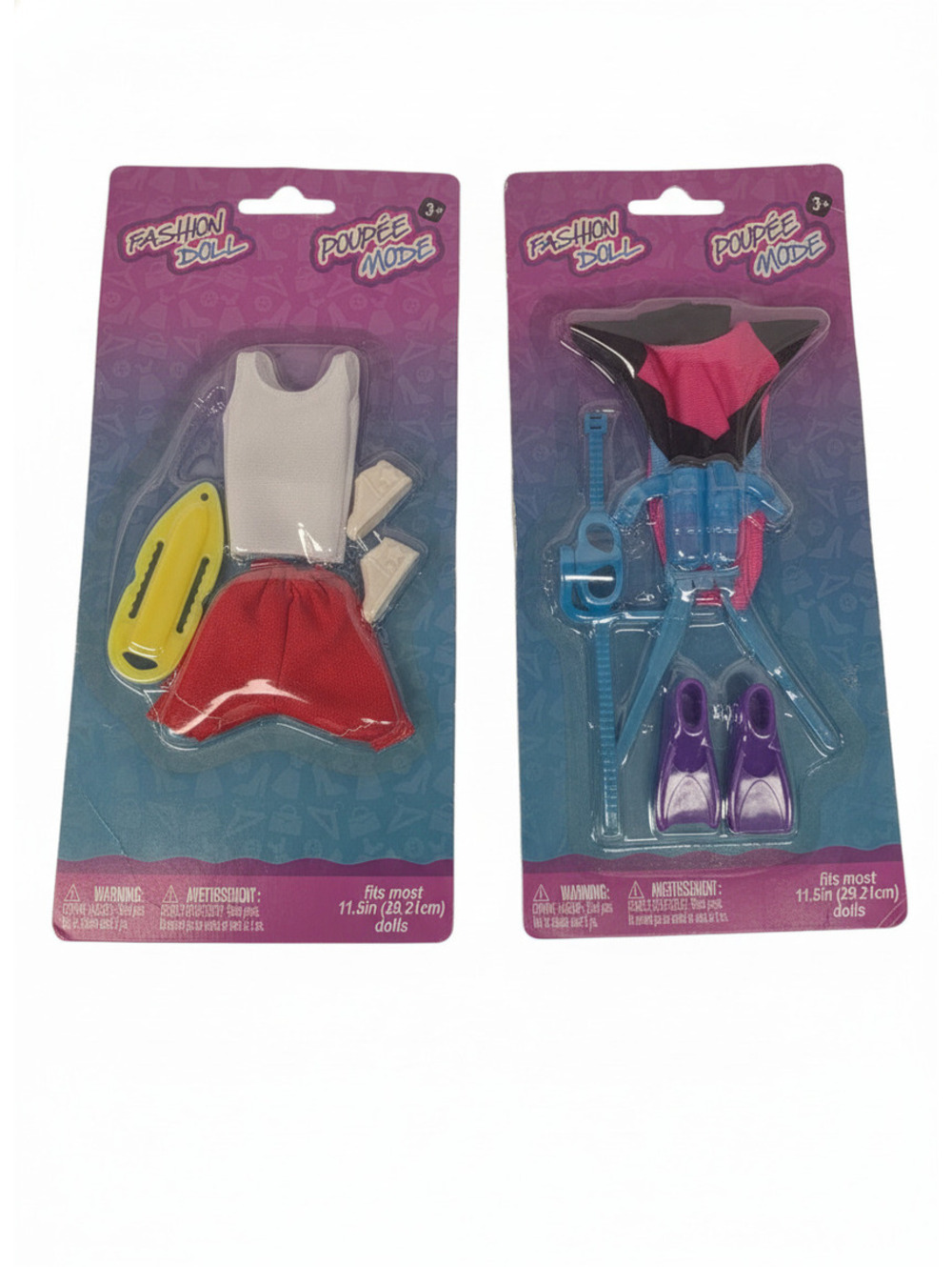 2 Poupee Mode Fashion Doll Clothes Sets Fits 11.5in Barbie Dolls Sports